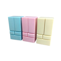 Miniature Dollhouse Double-Door Refrigerator & Outdoor Camping Set for Kids' Pretend Play