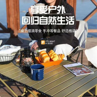 Explorer Outdoor Camping Folding Table and Chair Set with Portable Picnic Table
