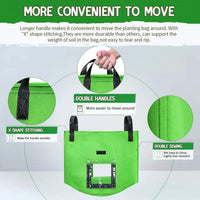Felt Non-Woven Fabric Plant Grow Bag with Flap Window for Potatoes Tomatoes