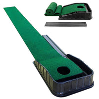 Golf Putting Practice Mat with Automatic Ball Return, Indoor Training Aid