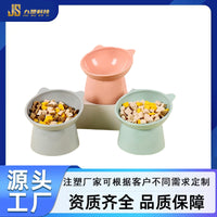 Anti-Tipping Elevated Pet Bowl for Cats and Small Dogs, Tilted Design for Neck Protection, Prevents Chin Acne, Food and Water Dish