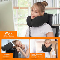 U-Shaped Memory Foam Neck Pillow for Travel and Office