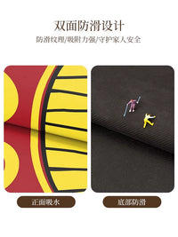 Cartoon Hamburger Diatomaceous Earth Bath Mat Non-Slip Absorbent Quick Dry for Bathroom Shower Room