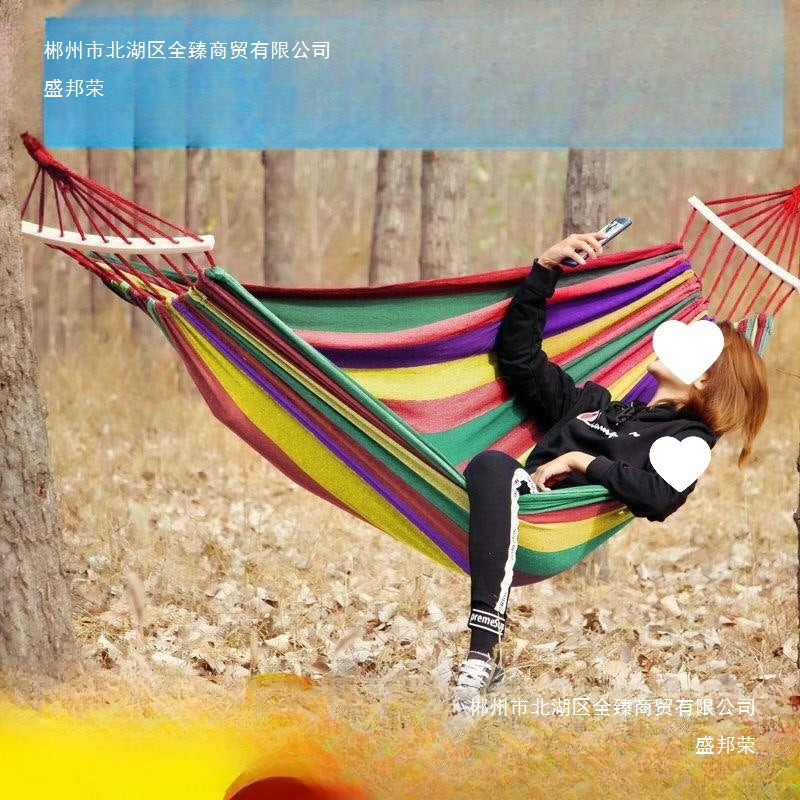 Outdoor Anti-Roll Hammock for Adults, Portable Tree Hanging Swing Bed
