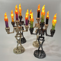 Halloween Skull LED Candle Light for Desktop Decoration, Bar Ambiance, and Party Props