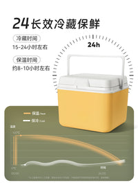 Portable Insulated Cooler Box with Ice Packs for Outdoor Camping Fishing Car Travel