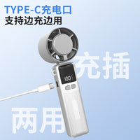 Portable Handheld Misting Fan with Ice Compress Function, Foldable USB Rechargeable Mini Desk Fan, Quiet Operation