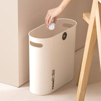 Slim Rectangular Trash Can for Kitchen, Bathroom, Living Room - Large Capacity, Open Top