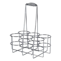 Portable 6-Bottle Wine Carrier Basket for KTV Bar Delivery, Thickened Durable Beer Rack