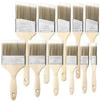 Angled Paint Brush with Wooden Handle for Art, Latex, and Oil Paints - Edging and Trimming Tool