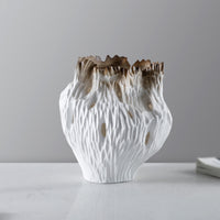 Modern Wabi-Sabi Style Distressed Resin Vase for Home Decor