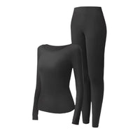 Camellia Scented Ultra-Thin Thermal Underwear Set for Women with Hyaluronic Acid Infusion
