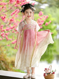 Girls' Hanfu Dress Chinese Style Ancient Costume Princess Dress
