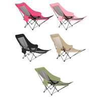 Padded Wide Outdoor Folding Recliner with Footrest for Office Nap or Camping