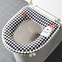 Toilet Seat Cushion, Thickened Waterproof Plush Toilet Seat Cover for Winter, All Seasons Universal