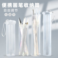 Retractable Transparent Art Brush and Pencil Holder