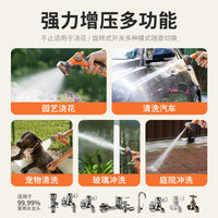 Multi-functional High-Pressure Garden Hose Nozzle with 8 Spray Patterns and Hose Set