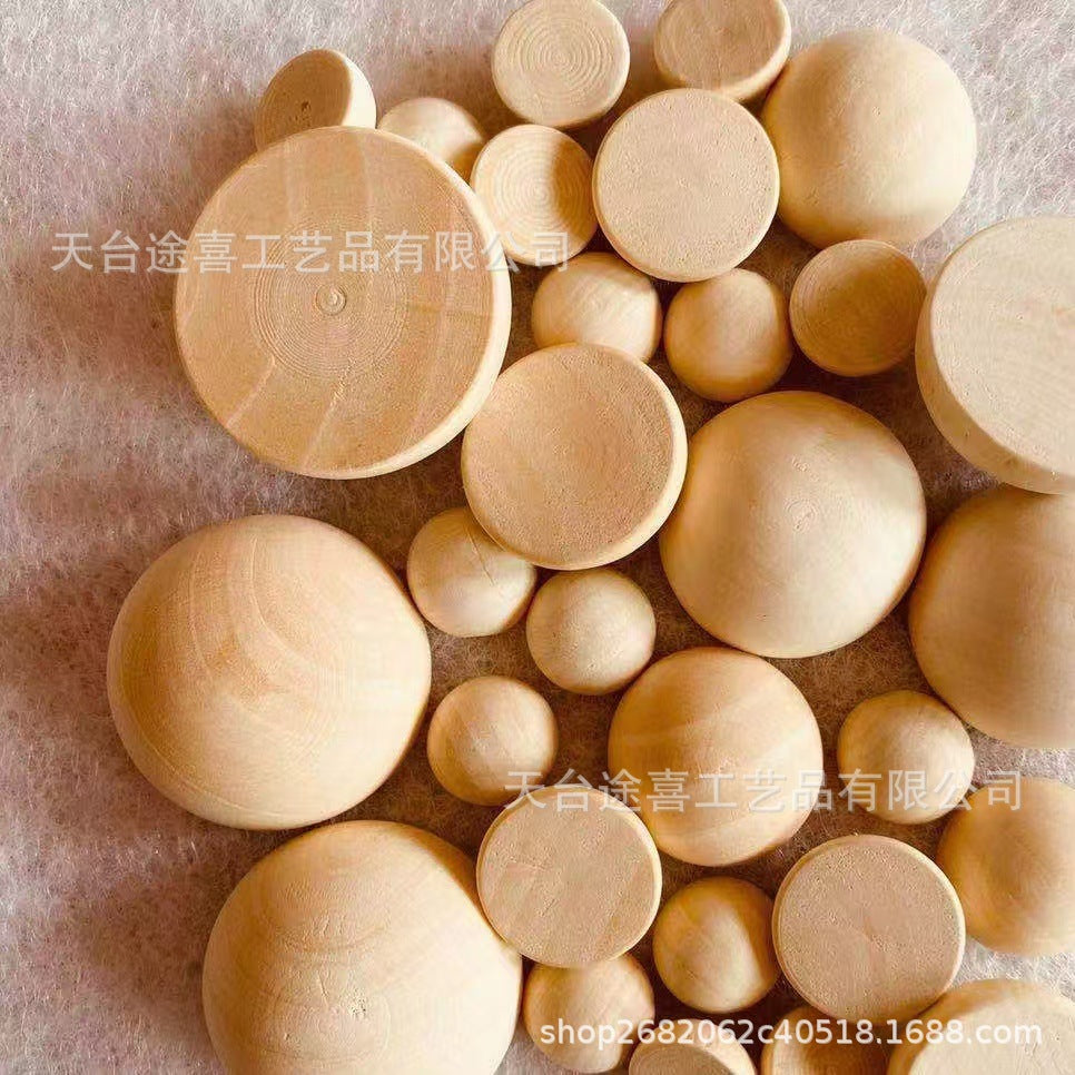 Half-Round Hemu Wood Beads for DIY Crafts