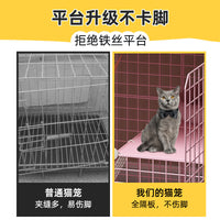 Large Indoor Cat Cage Villa with Litter Box Space