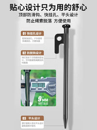 Heavy-Duty Stainless Steel Tent Stakes for Outdoor Camping and Beach Shelters