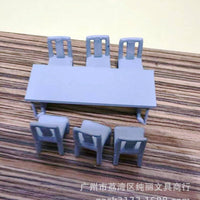 Miniature Chinese Style Furniture Model DIY Kit for Dollhouse Decor