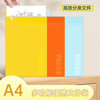 A4 Portable Document Folder, Waterproof Transparent File Organizer for Office and Students