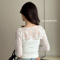 Women's Lace Dance Shawl Sun Protection Breathable Ice Sleeve Shrug