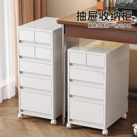Desktop Drawer Storage Cabinet with Wheels, Multi-layer Office File Organizer, Under-Desk Storage Rack