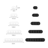 Self-Adhesive Silicone Cable Organizer for Desk and Wall Mounting