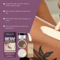 EELHOE Tattoo Concealer Set, Natural & Waterproof Body Makeup for Tattoo Cover Up, Suitable for Multiple Occasions