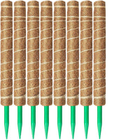 Coir Moss Pole for Climbing Plants, PVC Base Plant Support Stick for Potted Plants, Garden Trellis Extension