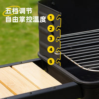 Portable Stainless Steel Charcoal BBQ Grill for Home Outdoor Camping