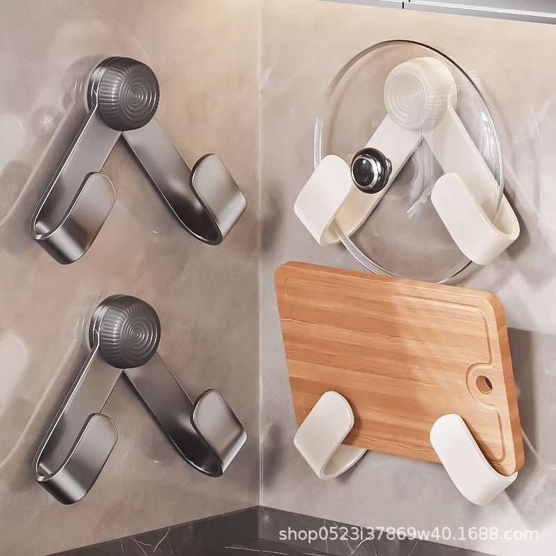 Suction Cup Pot Lid Holder Wall Mounted Kitchen Organizer for Cutting Boards and Lids