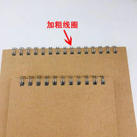 Vintage Kraft Paper Sketchbook A5 Spiral Bound Notebook for Students and Artists