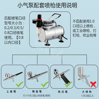 116B Airbrush Kit with Quiet Mini Air Compressor for Furniture Repair, Model Painting, and Leather Dyeing