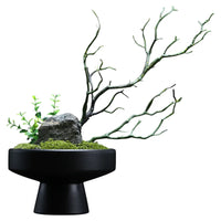 Preserved Moss Bonsai Wabi-Sabi Style Artificial Plant for Office & Hotel Decor