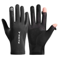 Summer UV Protection Driving & Cycling Gloves for Men, Thin Breathable Full Finger Non-Slip Sports Gloves