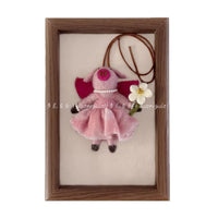 Handmade Felt Pig Keychain Pendant for Bags and Cars