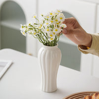 Modern Nordic Ceramic Vase for Hydroponic Plants and Fresh Flowers, Tabletop Decor