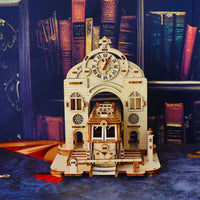 3D Wooden Train Station Model Puzzle Kit