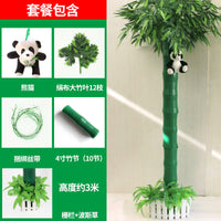 Artificial Birch Tree Bark Pipe Cover with Greenery for Home Decor