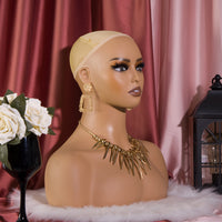 PVC Mannequin Head with Shoulders for Wig Display and Photography
