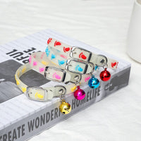 Luminous Cat Collar with Bell for Night Safety, Adjustable Pet Collar for Small Dogs and Cats