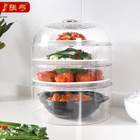 Stackable Transparent Food Cover for Parties and Picnics, Reusable Plastic Dish Cover for Camping and Home Use