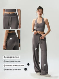Women's Quick-Dry Yoga & Pilates Wide-Leg Pants for Running & Training