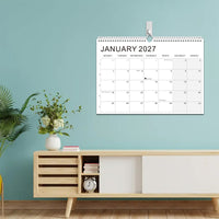 2026-2027 18-Month Wall Calendar A4 Black and White