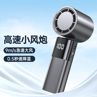 Portable Handheld Cooling Fan with 100-Speed Adjustment and Ice Compress Function