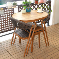 Foldable Rattan Outdoor Bistro Set for Small Balconies and Patios, Waterproof Garden Furniture