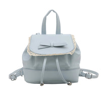 Casual Solid Color PU Leather Backpack for Women, Fashionable Korean Style School Bag