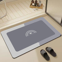 Cartoon Animal Diatomaceous Earth Bath Mat Quick Dry Non-Slip Absorbent Floor Mat for Bathroom Entryway